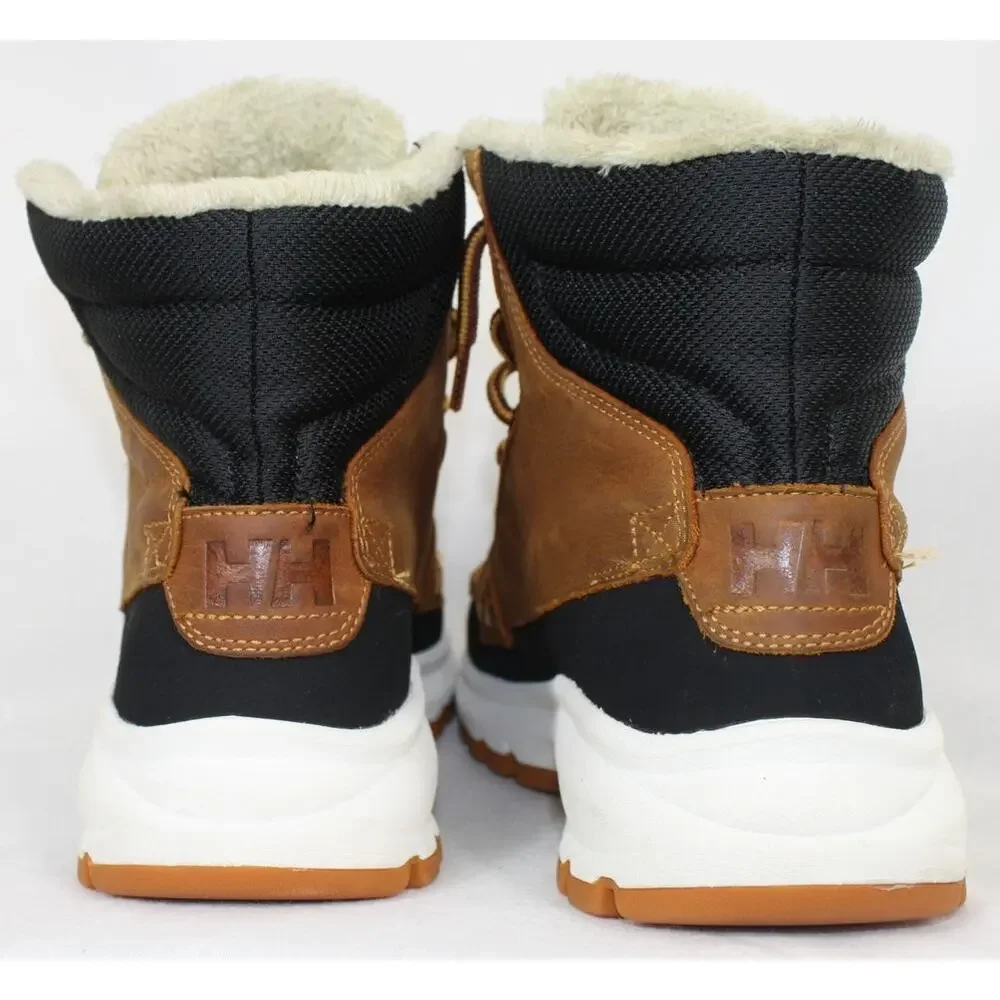 Helly Hansen Waterproof Leather Boots Mens 12 Brown Insulated Winter